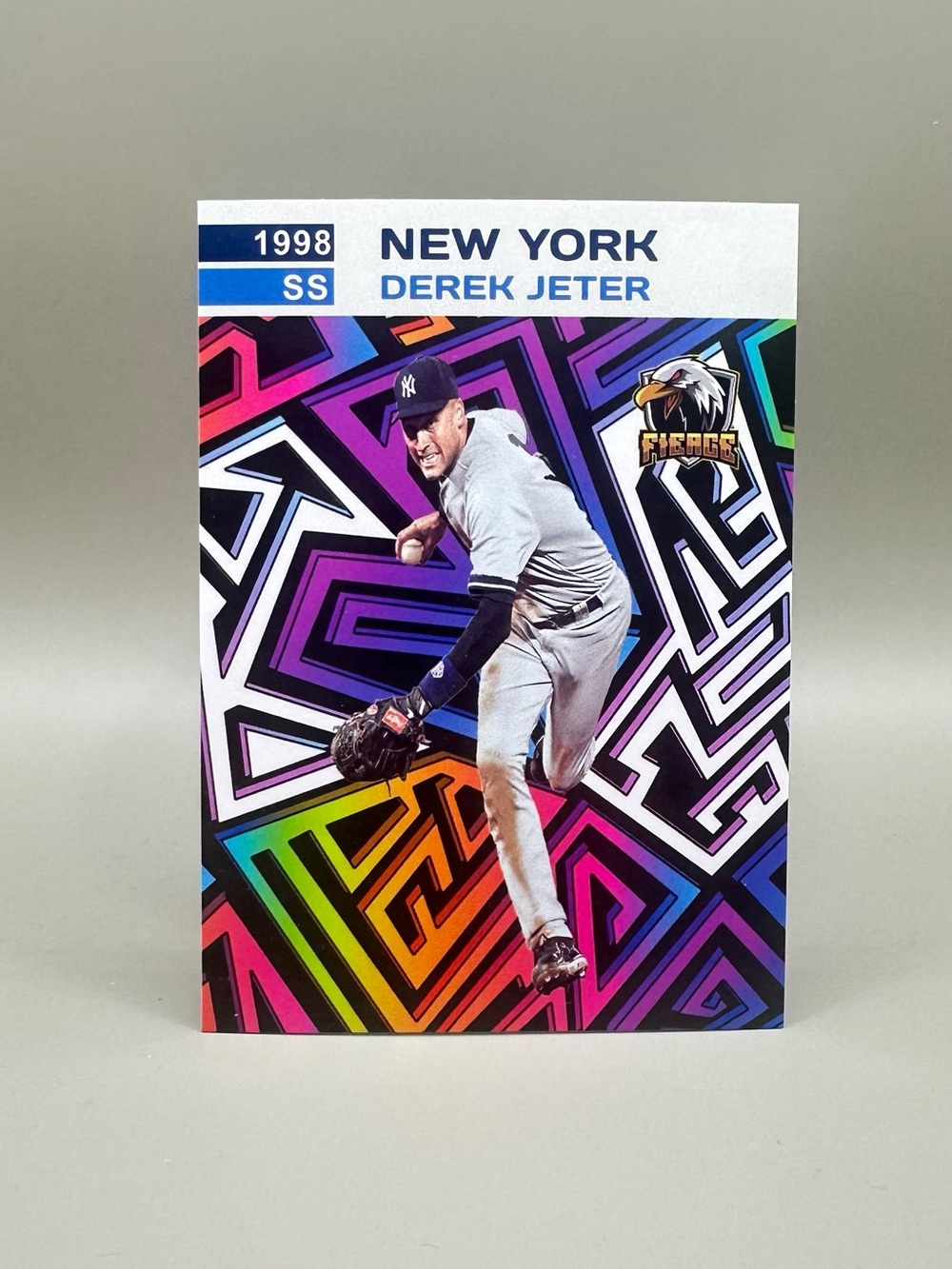 Derek Jeter 1998 Fierce 1/1000 Novelty Baseball Card. New York Yankees.